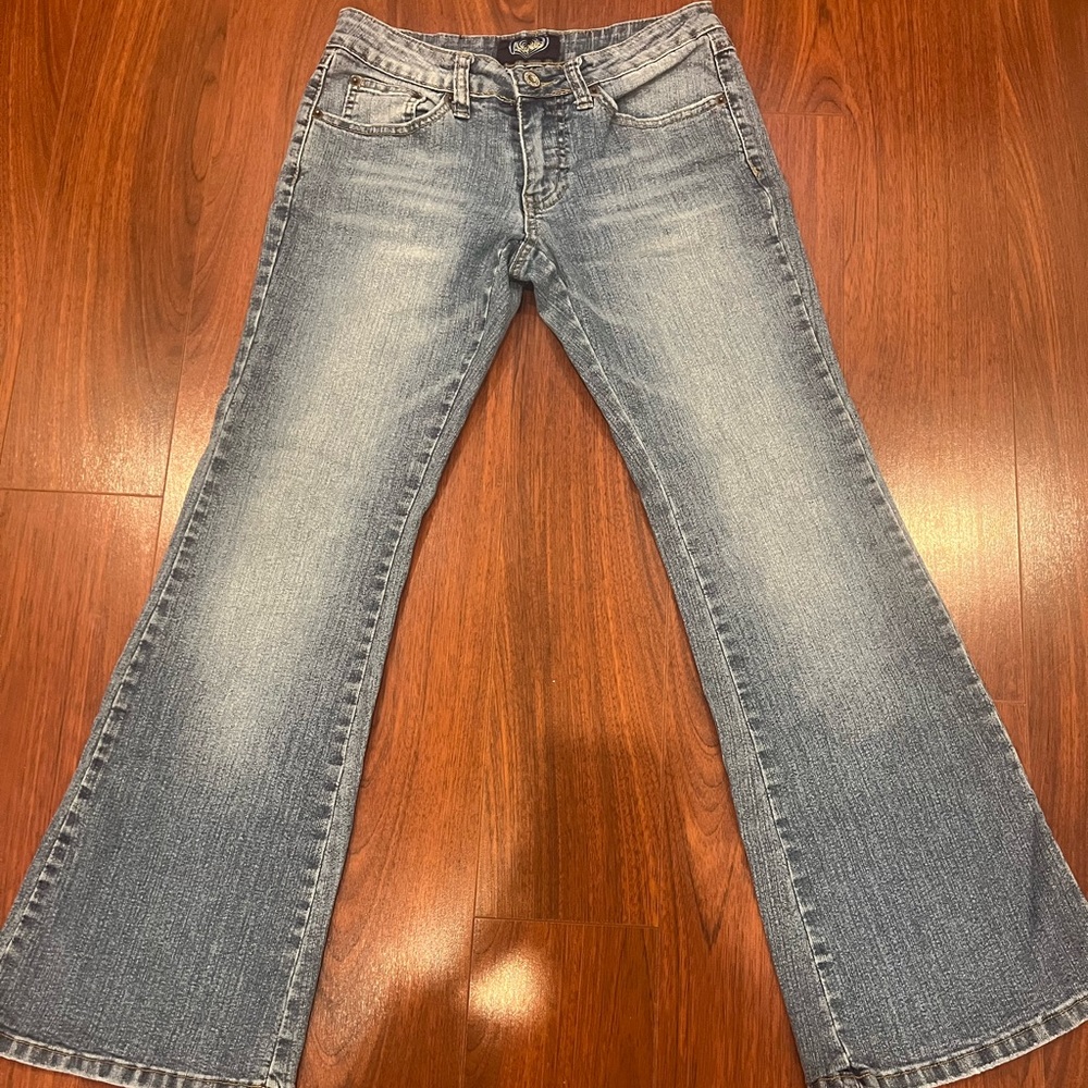 Angels Women's Light Blue Flared Jeans